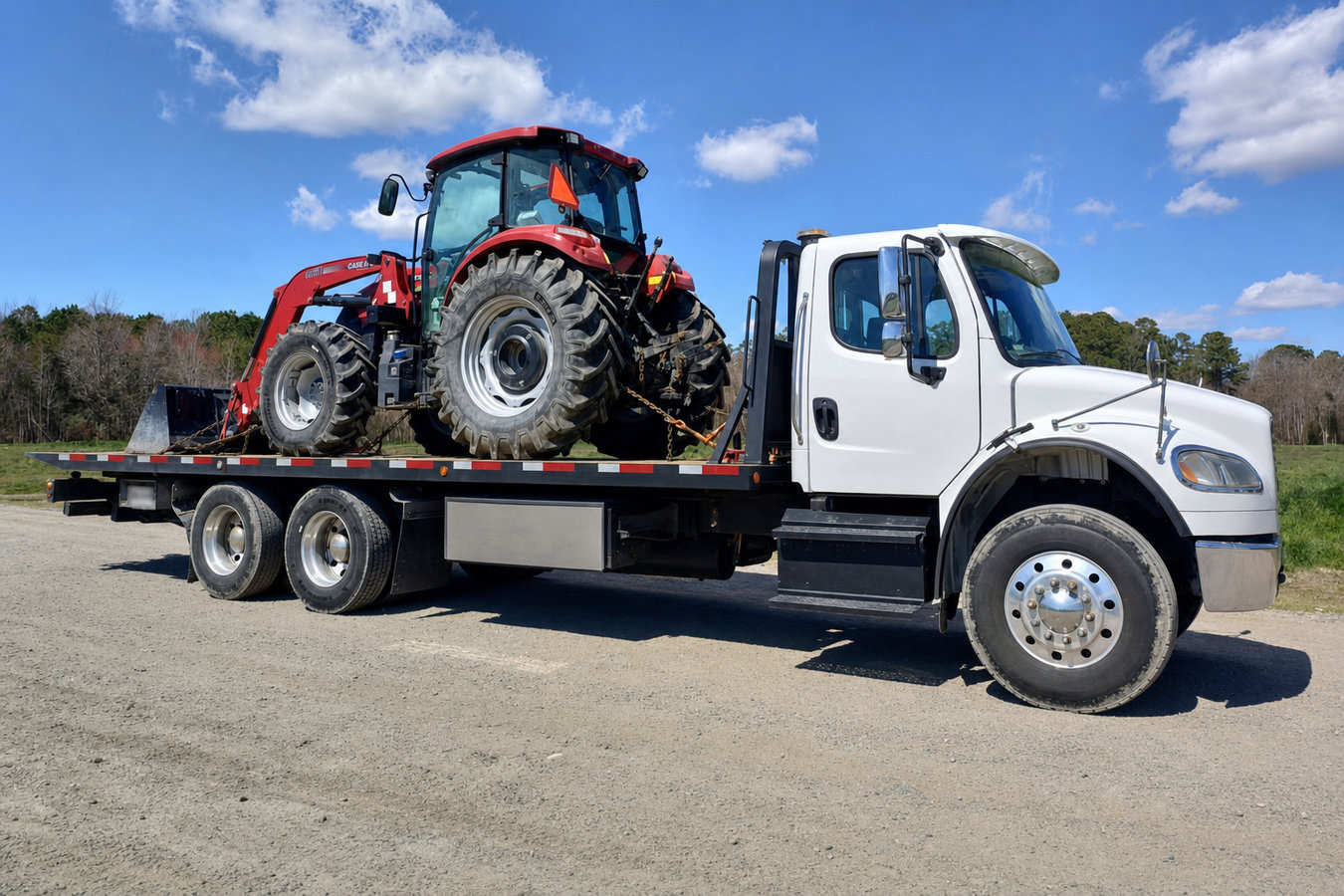 Heavy equipment and machinery towing